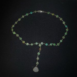 Turquoise necklace, sterling silver